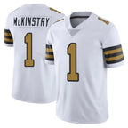 NO.Saints #1 Kool-Aid McKinstry Player White Limited Color Rush Home Game Gdoa Stitched Jerseys