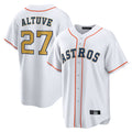 H.Astros #27 Jose Altuve Player Gold Collection Game Home Gdoa Stitched Jerseys