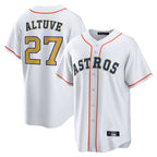 H.Astros #27 Jose Altuve Player Gold Collection Game Home Gdoa Stitched Jerseys