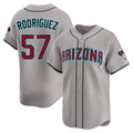 A.Diamondbacks #57 Eduardo Rodriguez Player Gray Road Limited Home Game Gdoa Stitched Jerseys