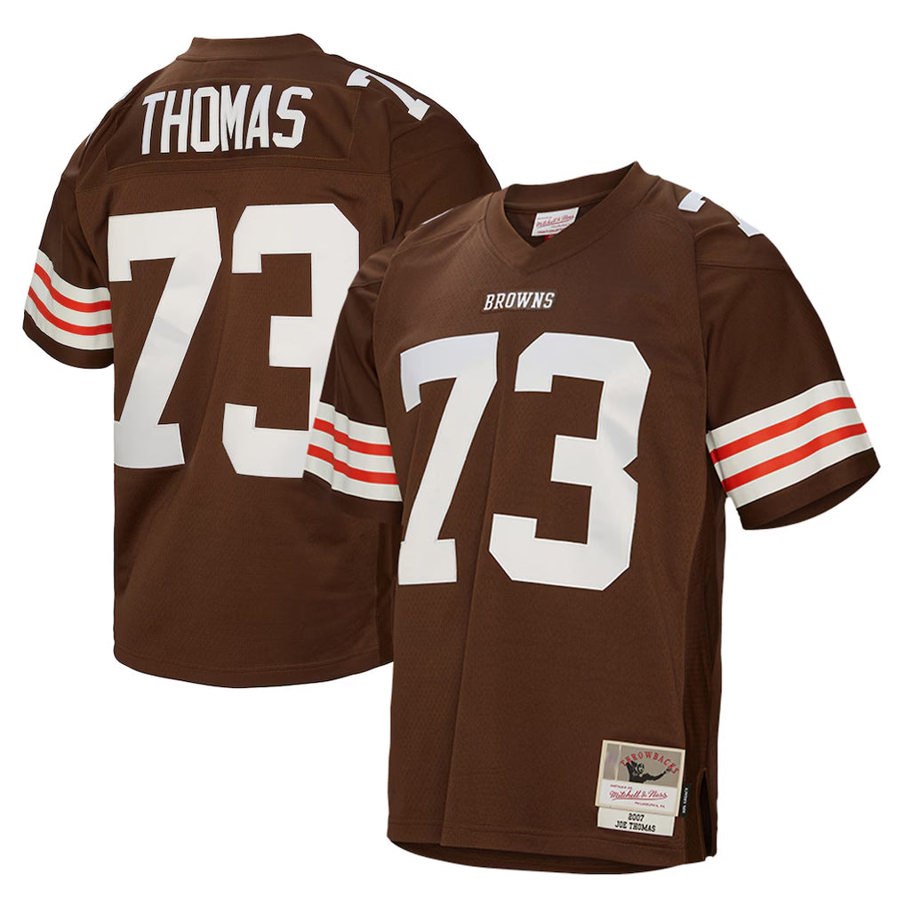 C.Browns #73 Joe Thomas Player Brown Mitchell & Ness 1963 Throwback Gdoa Stitched Jerseys
