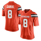 C.Browns #8 Dillon Gabriel Player Orange Home Game Gdoa Stitched Jerseys