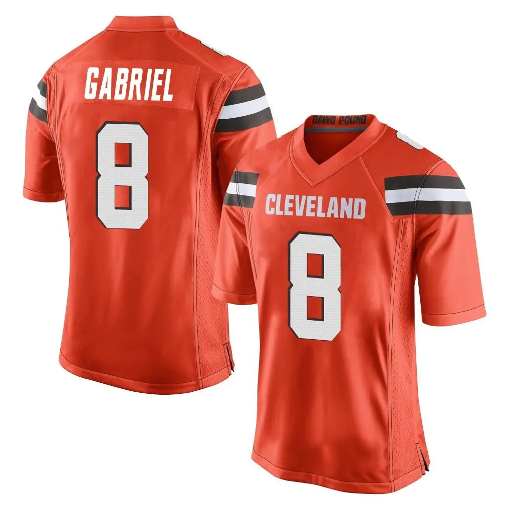 C.Browns #8 Dillon Gabriel Player Orange Home Game Gdoa Stitched Jerseys