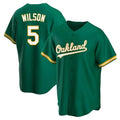 Athletics #5 Jacob Wilson Green Kelly Alternate Stitched Jersey
