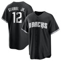 A.Diamondbacks #12 Lourdes Gurriel Jr Player Black Game Home Gdoa Stitched Jerseys