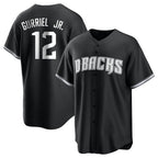 A.Diamondbacks #12 Lourdes Gurriel Jr Player Black Game Home Gdoa Stitched Jerseys