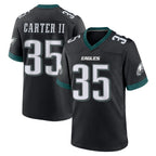 P.Eagles #35 Michael Carter II Player Black Game Home Gdoa Stitched Jerseys