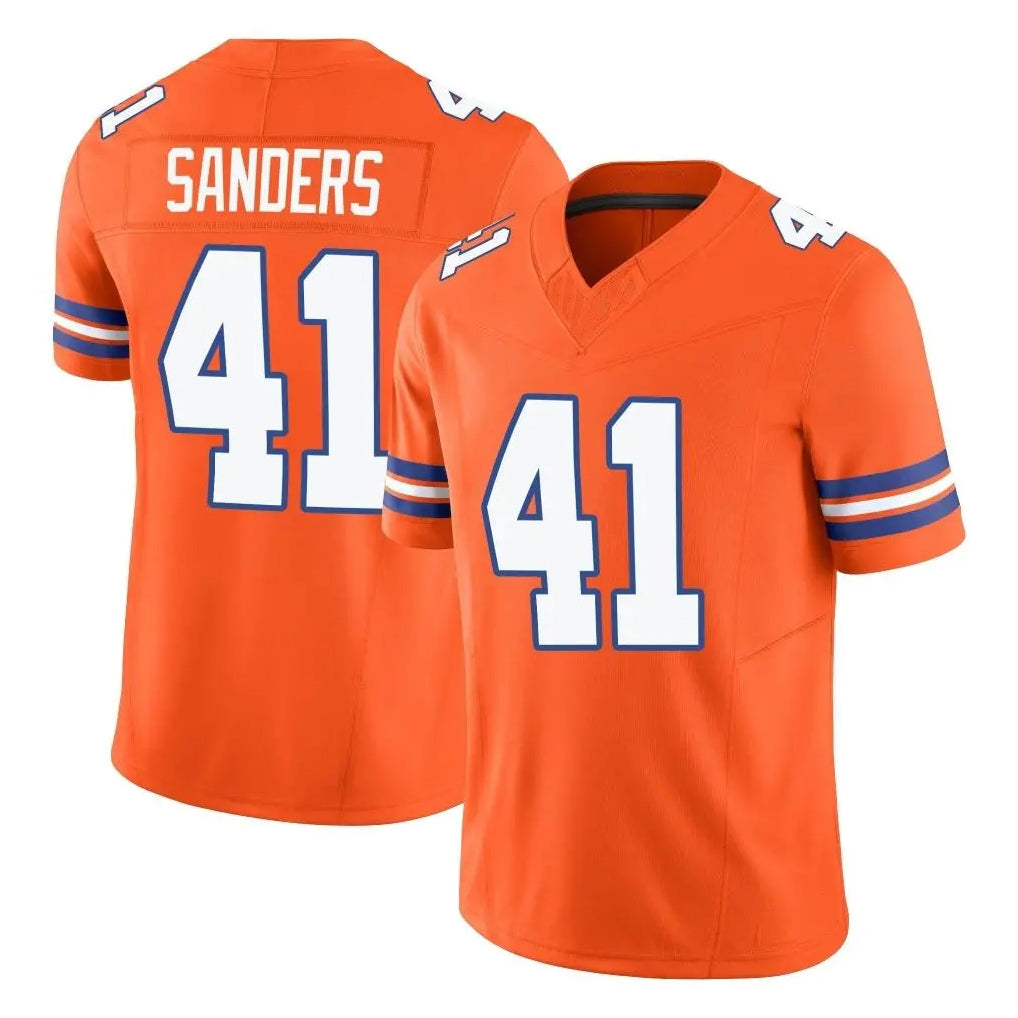 D.Broncos #41 Drew Sanders Player Orange Limited Alternate Vapor F.U.S.E. Throwback Game Gdoa Stitched Jerseys