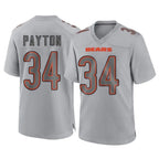 C.Bears #34 Walter Payton Player Gray Atmosphere Fashion Game Gdoa Stitched Jerseys