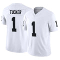 LV.Raiders #1 Tre Tucker Player White Limited Vapor F.U.S.E. Home Game Gdoa Stitched Jerseys