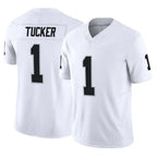 LV.Raiders #1 Tre Tucker Player White Limited Vapor F.U.S.E. Home Game Gdoa Stitched Jerseys