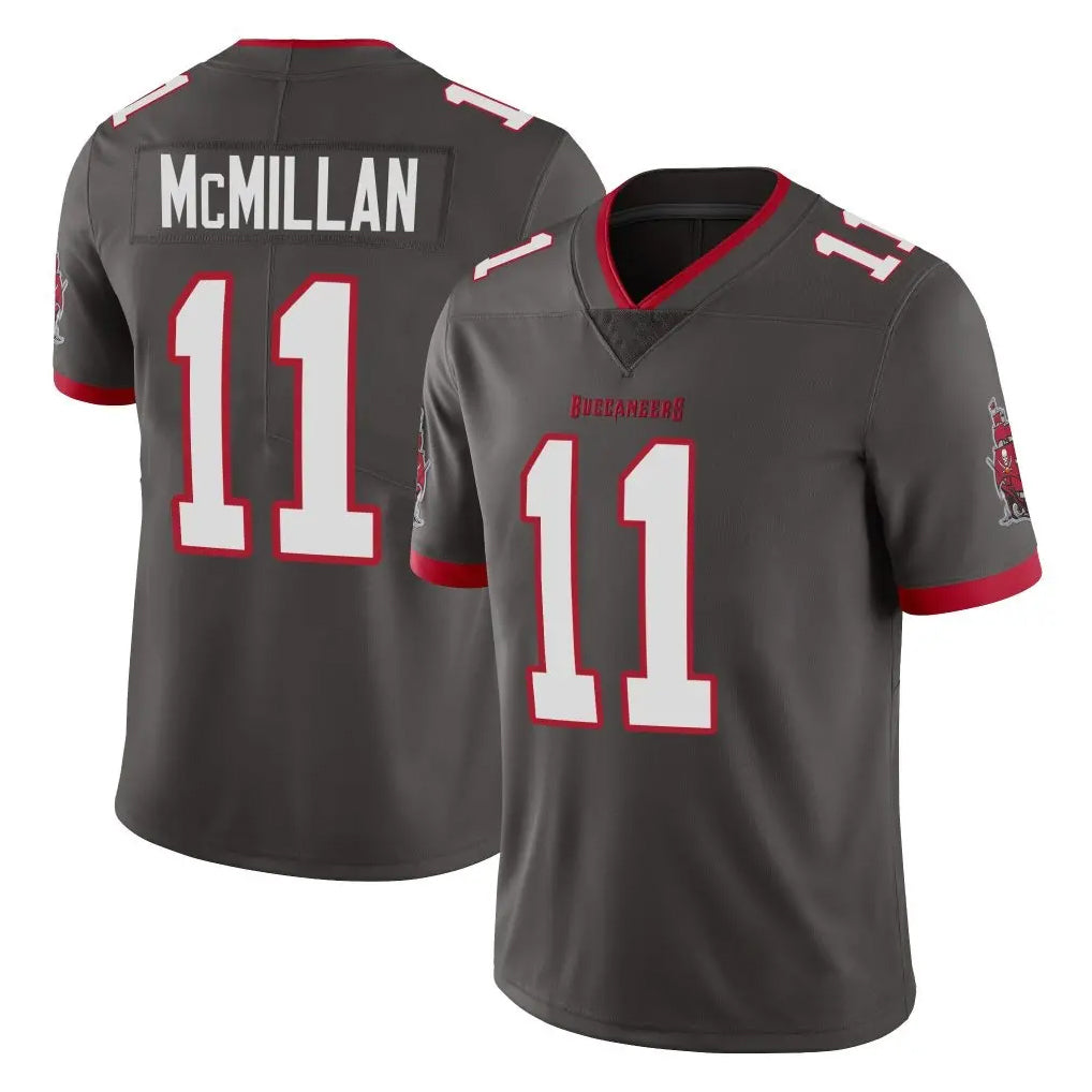 TB.Buccaneers #11 Jalen McMillan Player Pewter Limited Alternate Vapor Home Game Gdoa Stitched Jerseys
