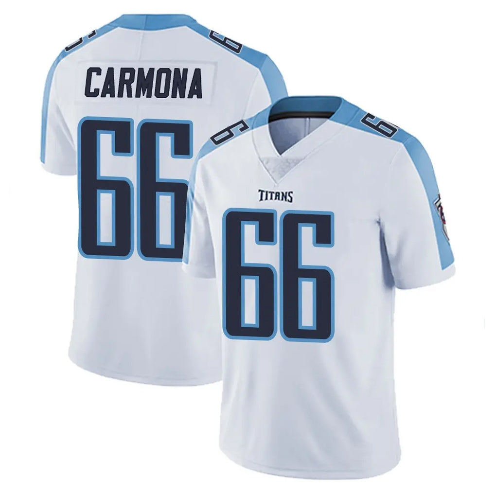 T.Titans #66 Fernando Carmona Jr. Player White Limited Vapor Untouchable Home Game Gdoa Stitched Jerseys