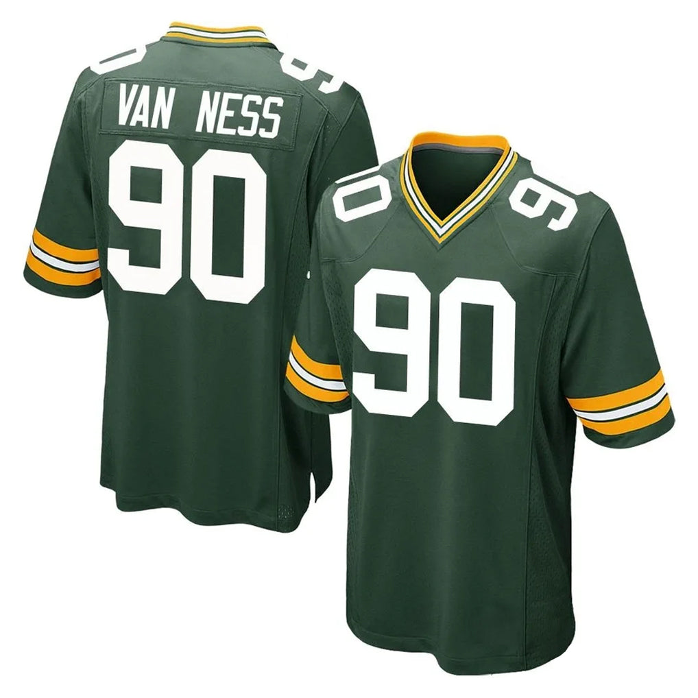 GB.Packers #90 Lukas Van Ness Player Green Home Game Gdoa Stitched Jerseys