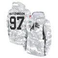 D.Lions #97 Aidan Hutchinson Player Arctic Camo Salute to Service Hoodies Limited Game Gdoa Stitched Jerseys