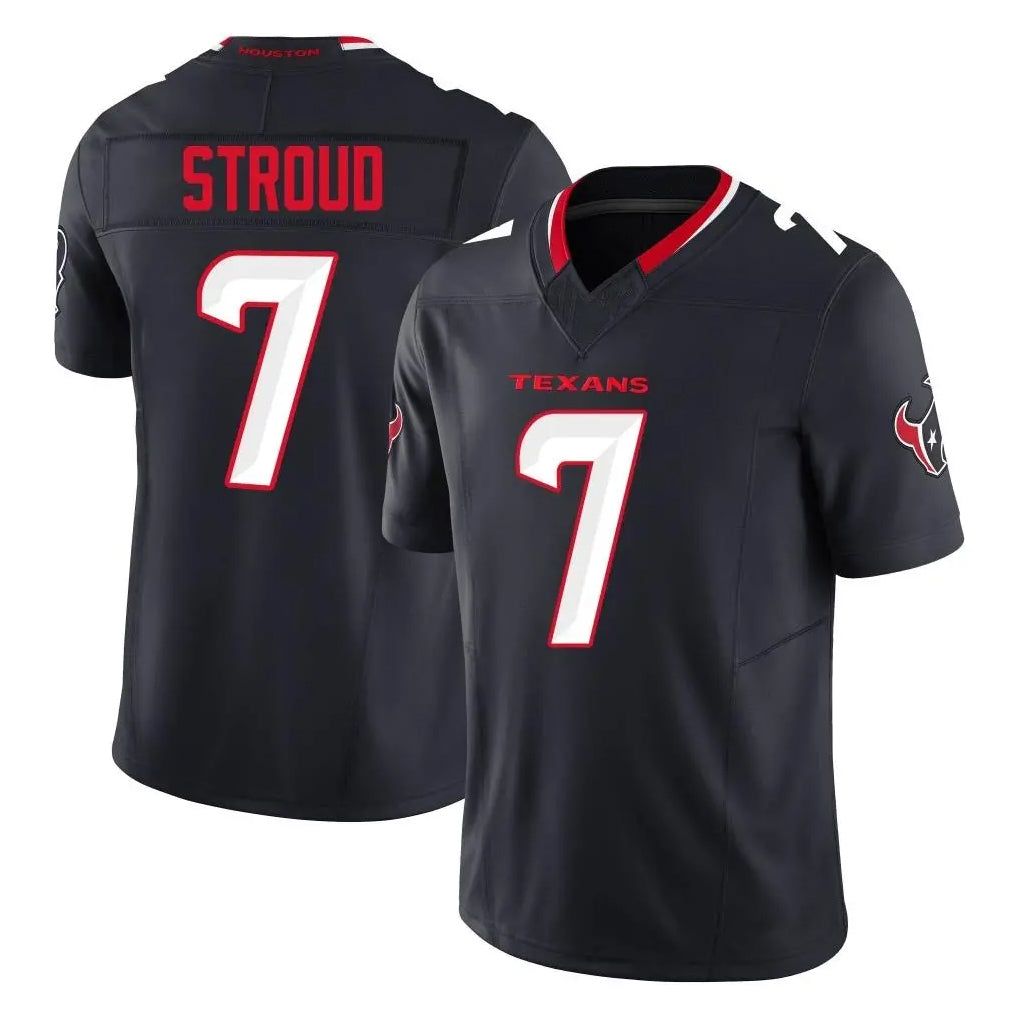 H.Texans #7 CJ Stroud Player Navy Limited Alternate Vapor F.U.S.E. Home Game Gdoa Stitched Jerseys