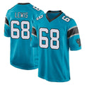 C.Panthers #68 Damien Lewis Player Blue Game Gdoa Stitched Jerseys