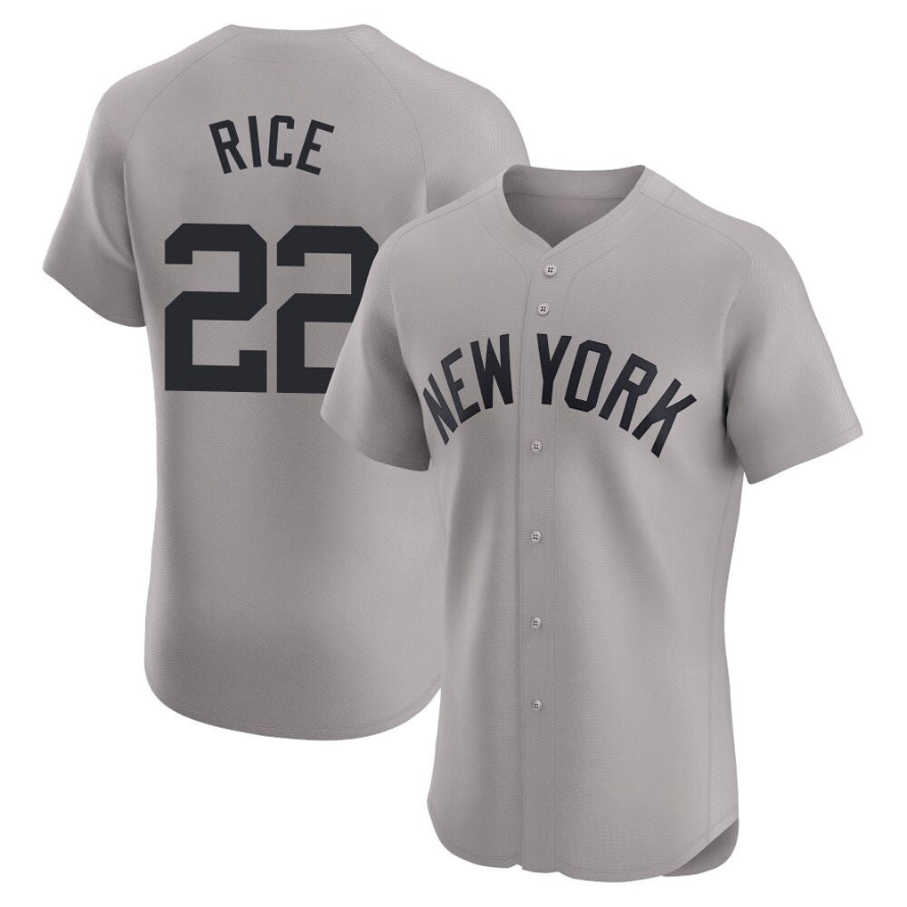 NY.Yankees #22 Ben Rice Player Gray Limited Elite Home Fdoa Stitched Jerseys