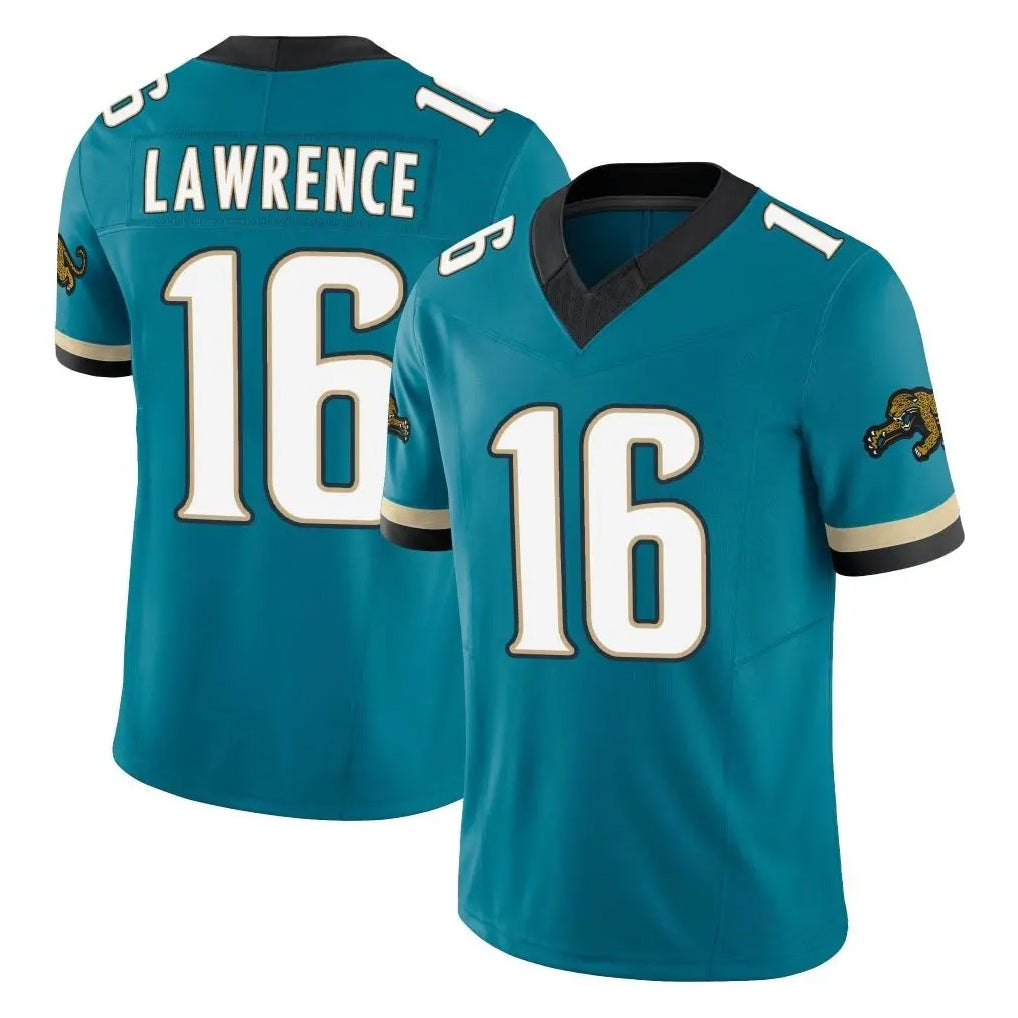 J.Jaguars #16 Trevor Lawrence Player Teal Prowler Throwback Vapor F.U.S.E. Limited Home Game Gdoa Stitched Jerseys