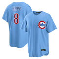 C.Cubs #8 Ian Happ Player Light Blue Home Game Gdoa Stitched Jerseys