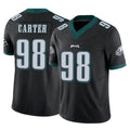 P.Eagles #98 Jalen Carter Player Black Limited Vapor F.U.S.E. Home Game Gdoa Stitched Jerseys