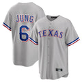 T.Rangers #6 Josh Jung Player Gray Limited Home Fdoa Stitched Jerseys