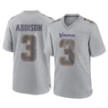 M.Vikings #3 Jordan Addison Player Gray Atmosphere Fashion Home Game Gdoa Stitched Jerseys