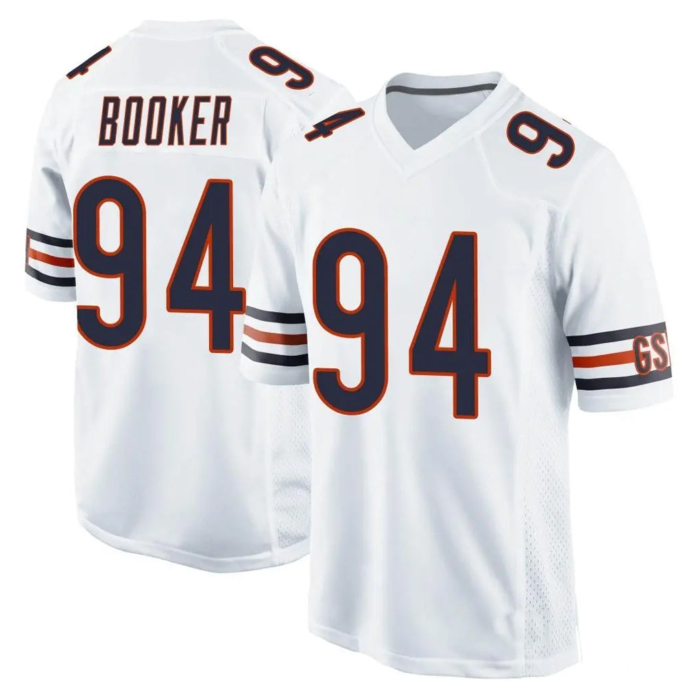 C.Bears #94 Austin Booker Player White Home Game Gdoa Stitched Jerseys