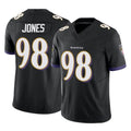 B.Ravens #98 Travis Jones Player Black Vapor F.U.S.E. Limited Gdoa Stitched Jerseys
