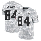 M.Vikings #84 Josh OliverPlayer Arctic Camo Salute To Service Limited Game Gdoa Stitched Jerseys