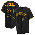 C.Reds #21 Hunter Greene Player Black Snake Skin City Home Gdoa Stitched Jerseys