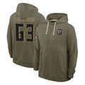 A.Falcons #63 Chris Lindstrom Player Olive 2025 Salute to Service Hoodies Gdoa Stitched Jerseys