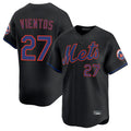 NY.Mets #27 Mark Vientos Player Black Alternate Home Limited Fdoa Stitched Jerseys