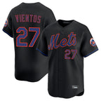 NY.Mets #27 Mark Vientos Player Black Alternate Home Limited Fdoa Stitched Jerseys