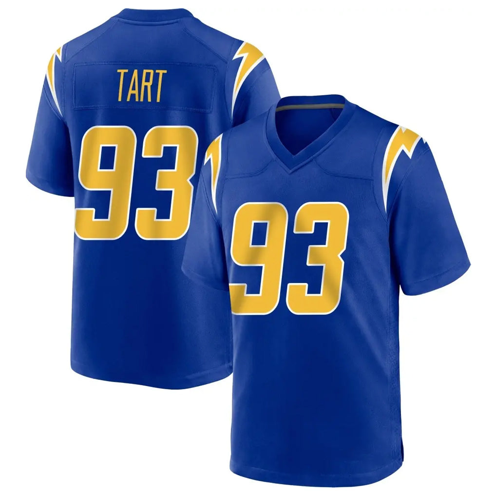 LA.Chargers #93 Teair Tart Player Royal Home Game Gdoa Stitched Jerseys