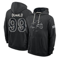 LA.Rams #99 Aaron Donald Player 2026 Black Logo Pullover Hoodies Limited Game Gdoa Stitched Jerseys
