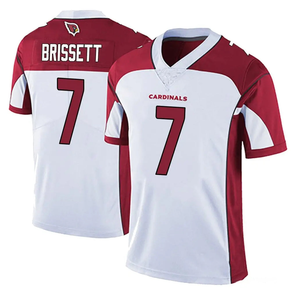 A.Cardinals #7 Jacoby Brissett Player White Vapor Limited Home Game Gdoa Stitched Jerseys