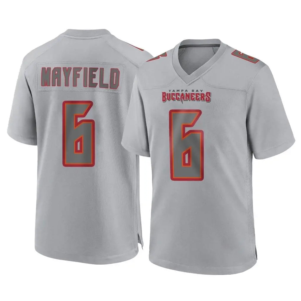 TB.Buccaneers #6 Baker Mayfield Player Gray Atmosphere Fashion Home Game Gdoa Stitched Jerseys