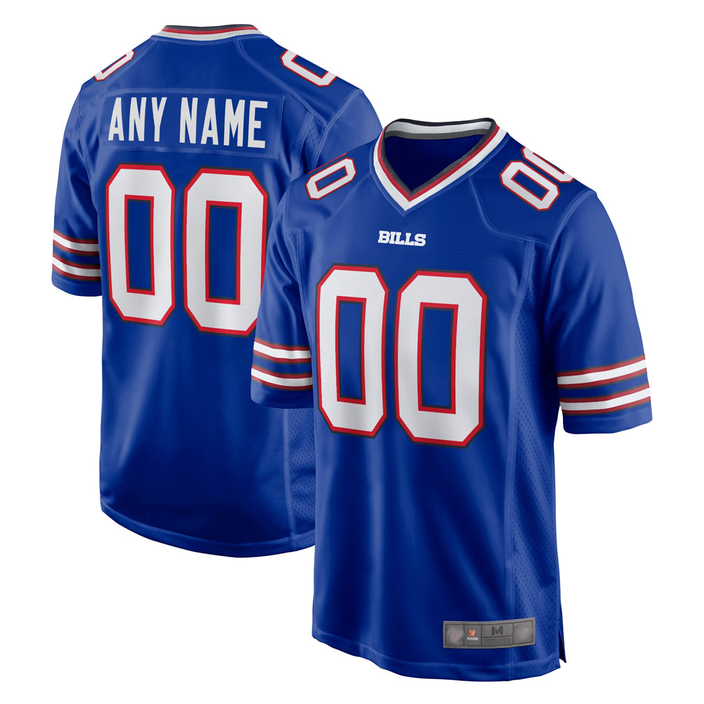 Custom B.Bills Royal Home Game Any Name & Numbers Gdoa Stitched Jerseys