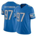 D.Lions #97 Aidan Hutchinson Player Blue Vapor F.U.S.E. Limited Home Game Gdoa Stitched Jerseys
