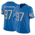 D.Lions #97 Aidan Hutchinson Player Blue Vapor F.U.S.E. Limited Home Game Gdoa Stitched Jerseys