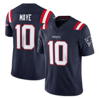 NE.Patriots #10 Drake Maye Player Navy Limited Vapor F.U.S.E. Home Game Gdoa Stitched Jerseys