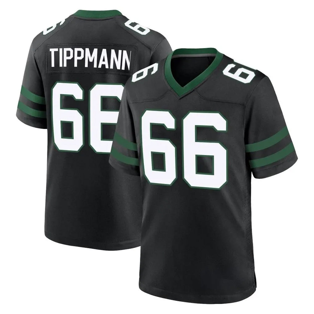 NY.Jets #66 Joe Tippmann Player Black Legacy Home Game Gdoa Stitched Jerseys