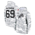 D.Lions #69 Tate Ratledge Player Arctic Camo Salute to Service Hoodies Limited Game Gdoa Stitched Jerseys