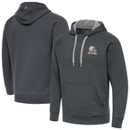 C.Browns ## Browns Blank Player Gray Brushed Carbon Pullover Hoodie Limited Gdoa Stitched Jerseys