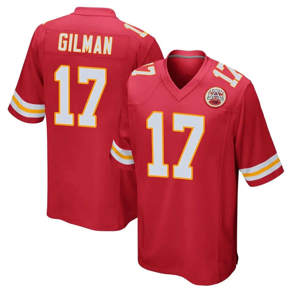 KC.Chiefs #17 Alohi Gilman Player Red Home Game Gdoa Stitched Jerseys