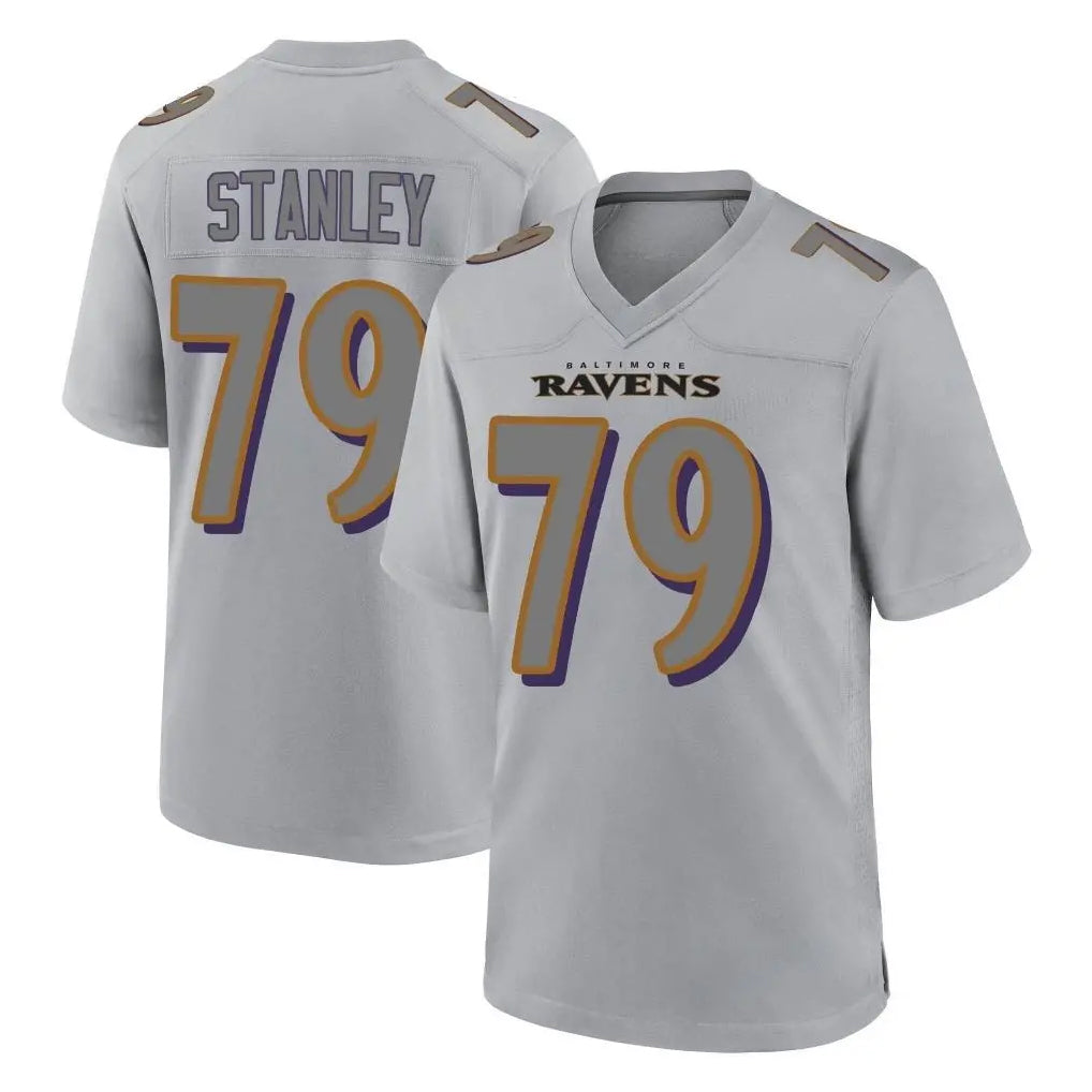 B.Ravens #79 Ronnie Stanley Player Gray Color Rush Vapor Untouchable Game Gdoa Stitched Jerseys