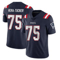NE.Patriots #75 Alijah Vera-Tucker Player Navy Vapor Untouchable Home Game Gdoa Stitched Jerseys
