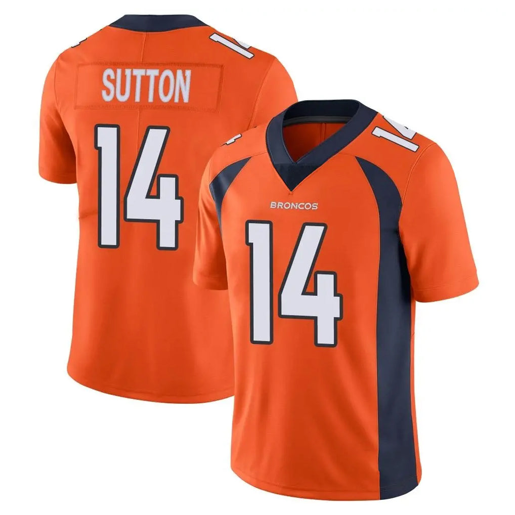 D.Broncos #14 Courtland Sutton Player Orange Color Vapor Untouchable Limited Game Gdoa Stitched Jerseys