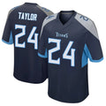 T.Titans #24 Alontae Taylor Player Navy Home Game Gdoa Stitched Jerseys